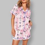 Pink Dodgers Baseball Pajama Set