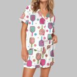 Pink Pickleball Satin Pajama Set