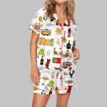 Portugal Travel Satin Pajama Set