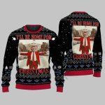 President Trump 45 47 I'll Be Home for Christmas Ugly Sweater