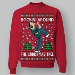 Rockin Around The Christmas Tree Raygun Ugly Christmas Sweatshirt