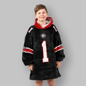 1 Georgia Football Unisex Blanket Hoodie 1 1 Georgia Football Unisex Blanket Hoodie