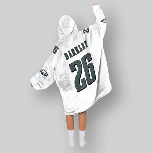 White Saquon Barkley Eagles Football Unisex Blanket Hoodie 4 White Saquon Barkley Eagles Football Unisex Blanket Hoodie