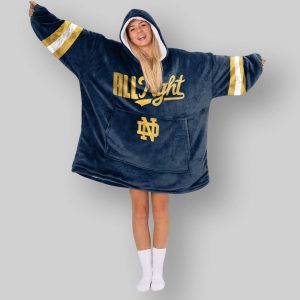 Notre Dame Football All Fight Unisex Blanket Hoodie 1 Notre Dame Football All Fight Unisex Blanket Hoodie