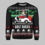 Santa Claus Golf Sucks Ugly Christmas Sweater