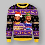 Santa Lebron James Basketball Legends Ugly Christmas Sweater