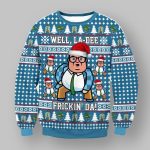 Saturday Night Live Matt Foley Well La Dee Frickin-da Ugly Christmas Sweater