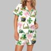 Baseball Coquette Bow Satin Pajama Set Baseball Coquette Bow Satin Pajama Set