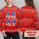 Trump 45 47 Ugly Christmas Sweater