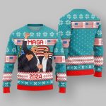 Trump Fight MAGA 2024 Ugly Christmas Sweater