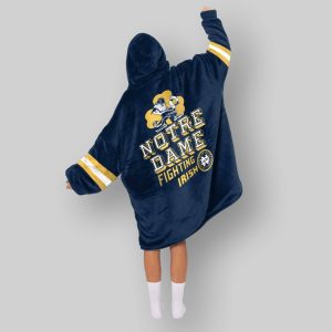 Notre Dame Football All Fight Unisex Blanket Hoodie 2 Notre Dame Football All Fight Unisex Blanket Hoodie