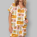 Veuve Champagne Tickets Satin Pajama Set
