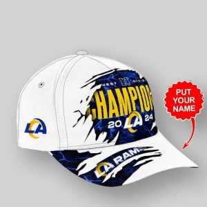 Personalized LA Rams West Division Champions 2024 Classic Cap
