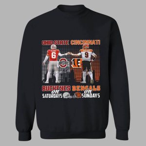 Buckeyes On Saturdays And Bengals On Sundays Shirt 2 Buckeyes On Saturdays And Bengals On Sundays Shirt