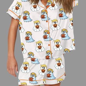 Women's Trump Pumpkin Ghost Pajama Set
