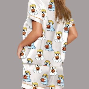 Women's Trump Pumpkin Ghost Pajama Set
