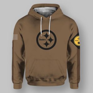Steelers Salute To Service Veterans Day Brown Hoodie