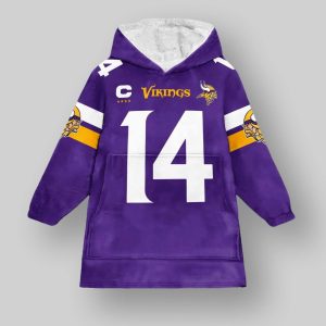 Darnold Vikings Football Unisex Blanket Hoodie 2 Darnold Vikings Football Unisex Blanket Hoodie