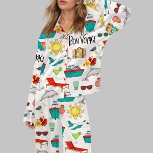 Bon Voyage Cruise Satin Pajama Set