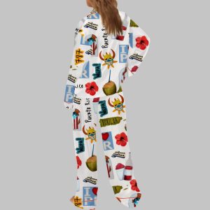 Puerto Rico Travel Satin Pajama Set