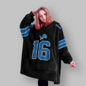 Jared Goff Detroit Football Hoodie Blanket