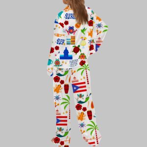 Puerto Rico Vacation Satin Pajama Set