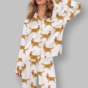 Christmas Golden Retriever Pajama Set