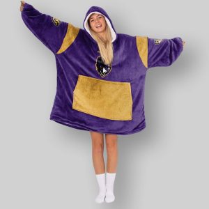 Ravens Purple Rising Unisex Blanket Hoodie 1 Ravens Purple Rising Unisex Blanket Hoodie
