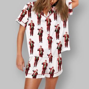 Trump Santa Dancing Christmas Pajamas Set
