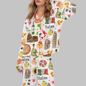 Italy Travel Satin Pajama Set