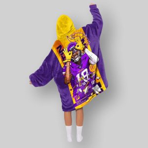 Justin Jefferson Minnesota Football Unisex Blanket Hoodie