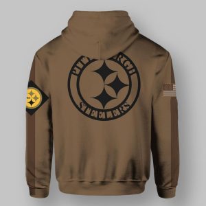Steelers Salute To Service Veterans Day Brown Hoodie