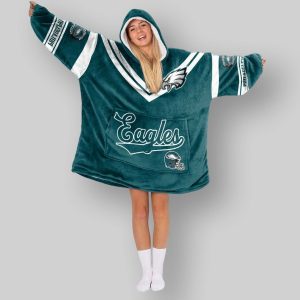 Eagles Football Unisex Blanket Hoodie 3 Eagles Football Unisex Blanket Hoodie