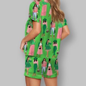 AKA Sisterhood Satin Pajama Set
