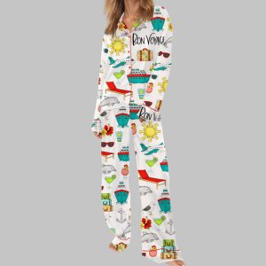 Bon Voyage Cruise Satin Pajama Set
