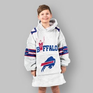 Allen 17 Bills Football Unisex Blanket Hoodie