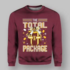 Jayden Daniels Commanders The Total Package Ugly Sweater