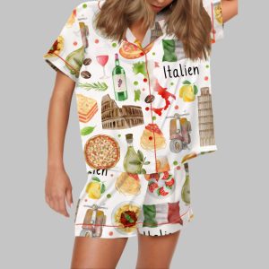 Italy Travel Satin Pajama Set