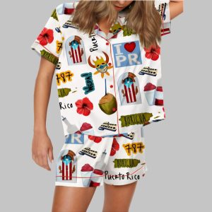 Puerto Rico Travel Satin Pajama Set