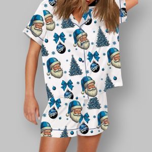 Christmas Dodgers Baseball Print Pajama Set 1 Christmas Dodgers Baseball Print Pajama Set