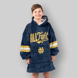 Notre Dame Football All Fight Unisex Blanket Hoodie 3 Notre Dame Football All Fight Unisex Blanket Hoodie