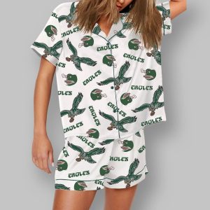 Women's Eagles Football Print Pajama Set