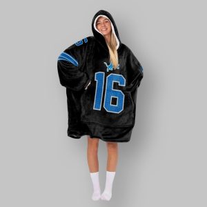 Jared Goff Detroit Football Hoodie Blanket