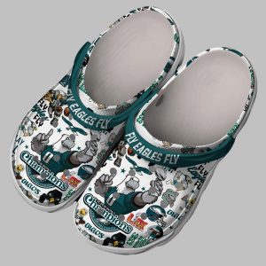 Eagles Super Bowl LIX Champions Fly Eagles Fly Crocs