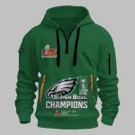 2025 Eagles 2X Super Bowl Champions Quarter Zip Hoodie