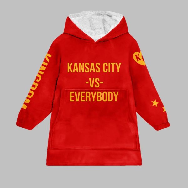 3 Peat Kansas City Football Unisex Blanket Hoodie