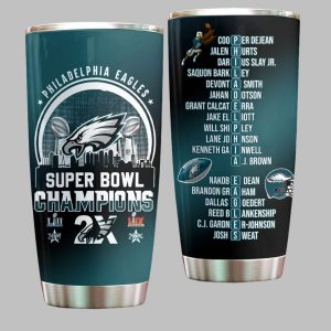 Eagles 2X Super Bowl Champions Tumbler Cup