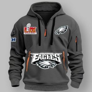 Eagles Super Bowl LIX Quarter Zip Hoodie