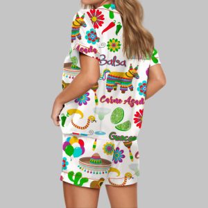 Fiesta Cinco De Mayo Satin Pajama Set