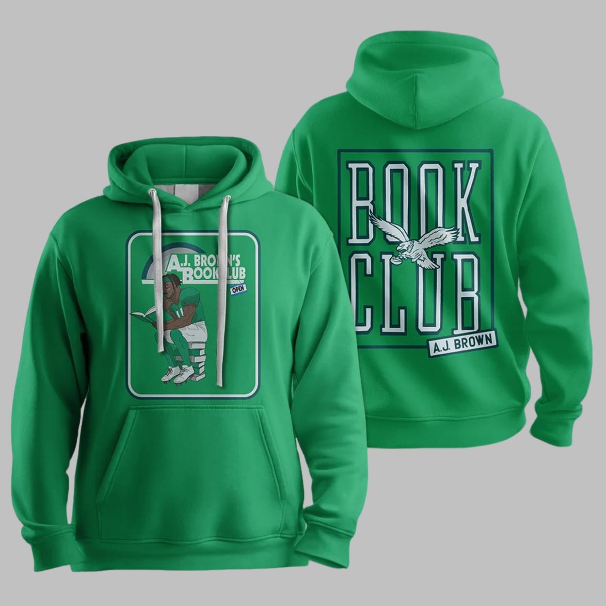 AJ Brown Book Club Eagles Hoodie AJ Brown Book Club Eagles Hoodie